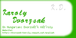 karoly dvorzsak business card